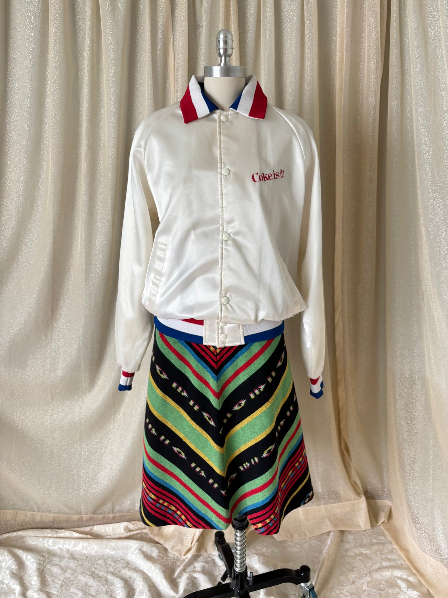 80s "Coke is it!" satin bomber jacket