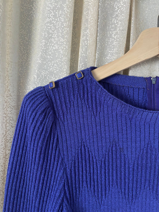 80s purple chevron sweater