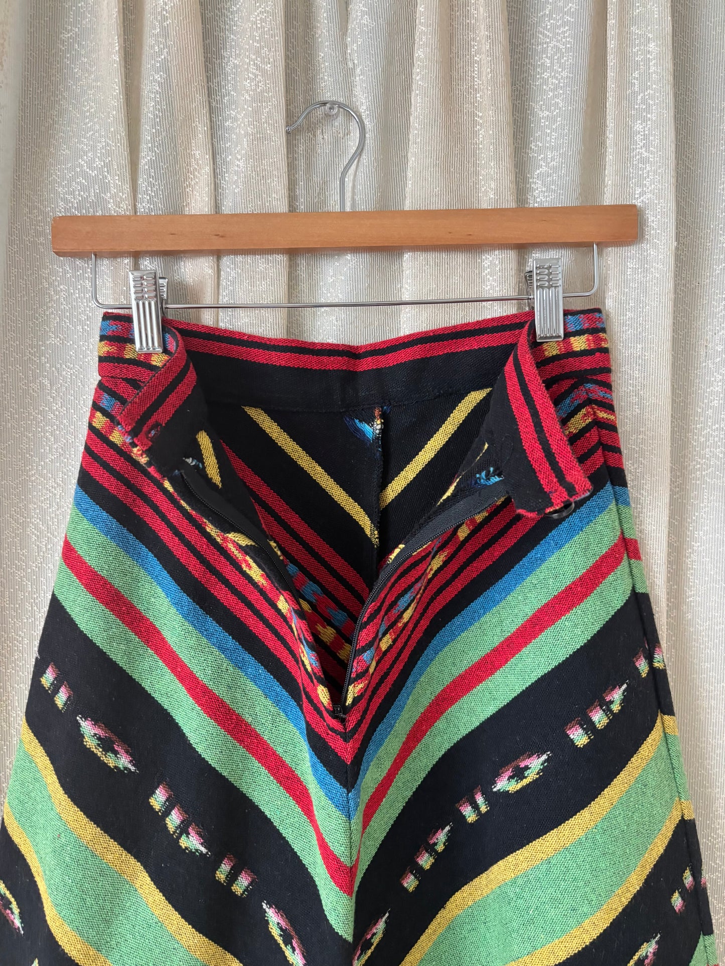 70s chevron serape blanket skirt