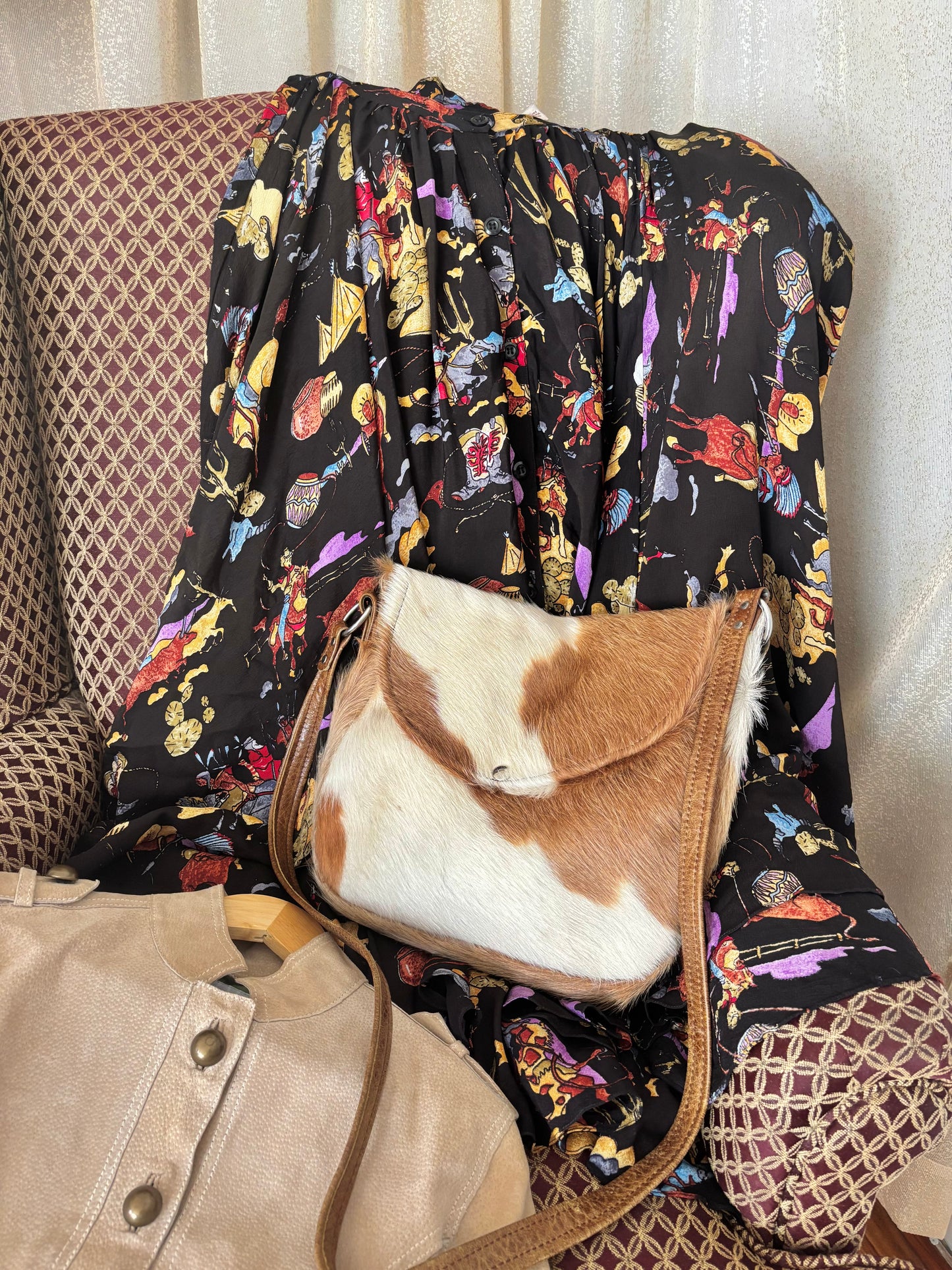 Cowhide crossbody bag