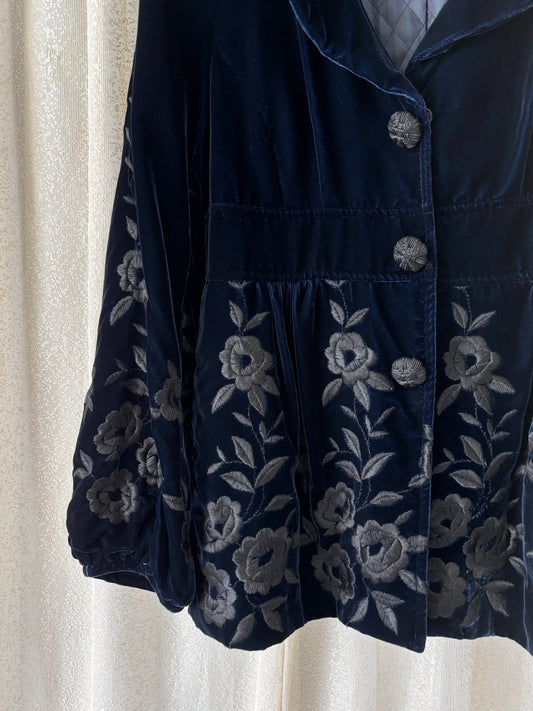 90s/00s Nanette Lepore velvet embroidered jacket