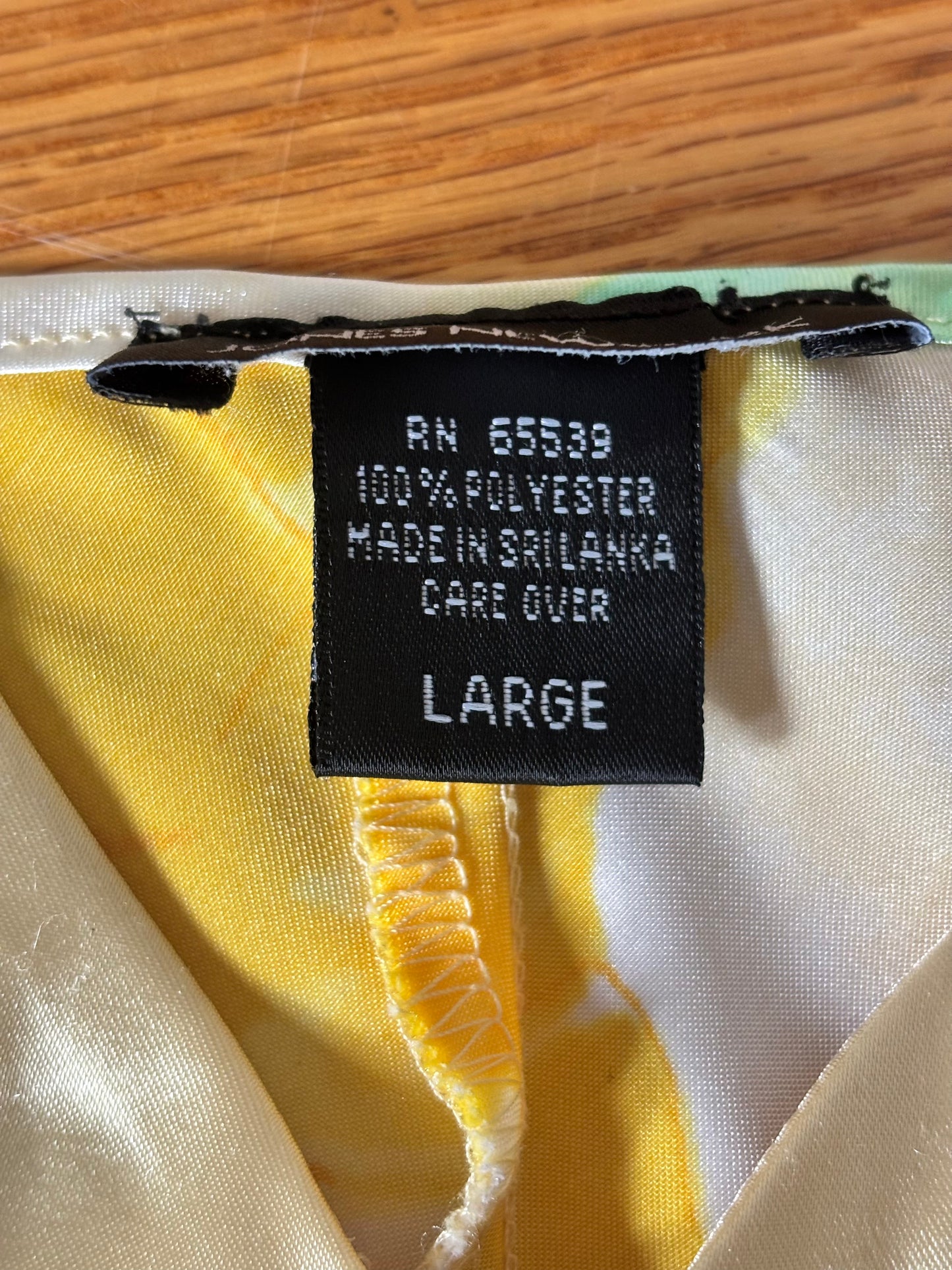 Yellow floral slip dress