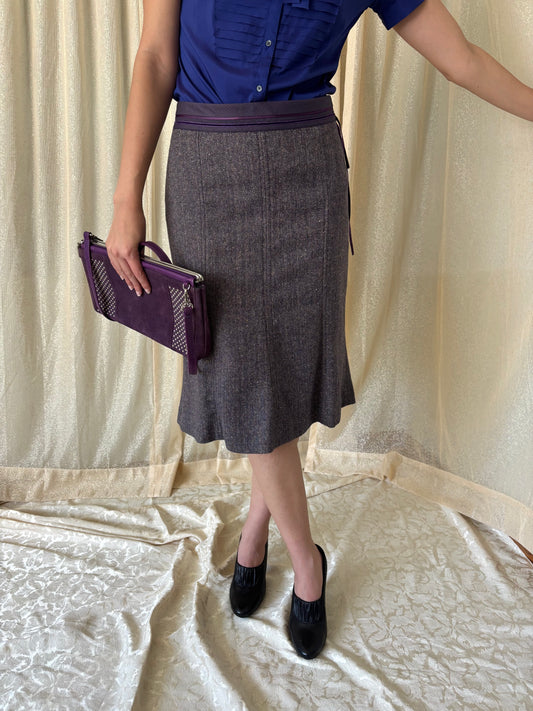 Schumacher purple wool skirt