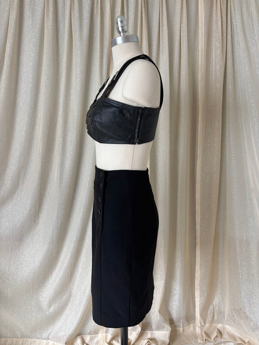 Vintage sailor-style pencil skirt