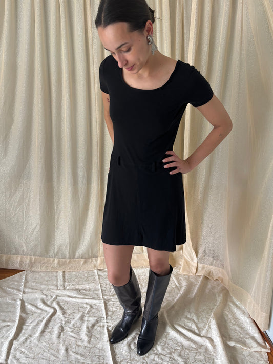 90s black mini dress