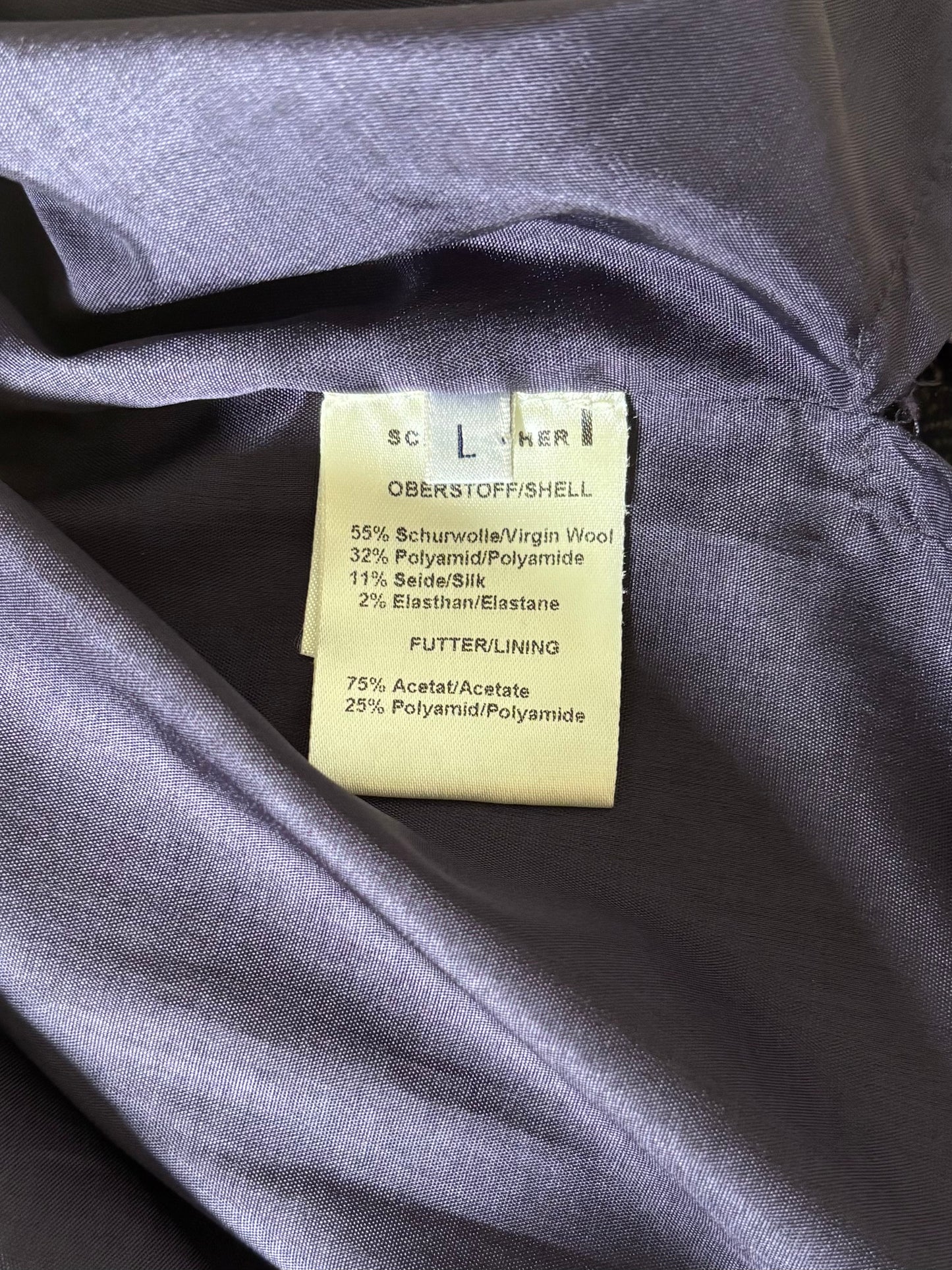 Schumacher purple wool skirt