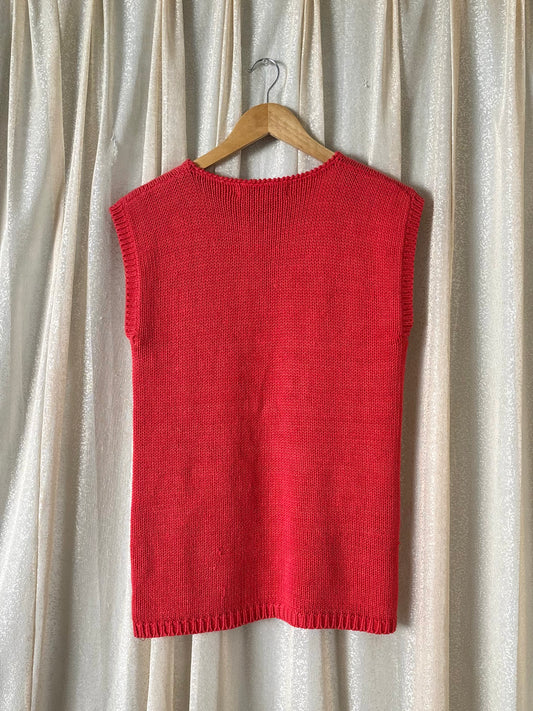 80s geometric sleeveless knit