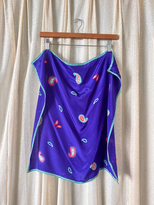 Vintage Hanae Mori silk paisley scarf