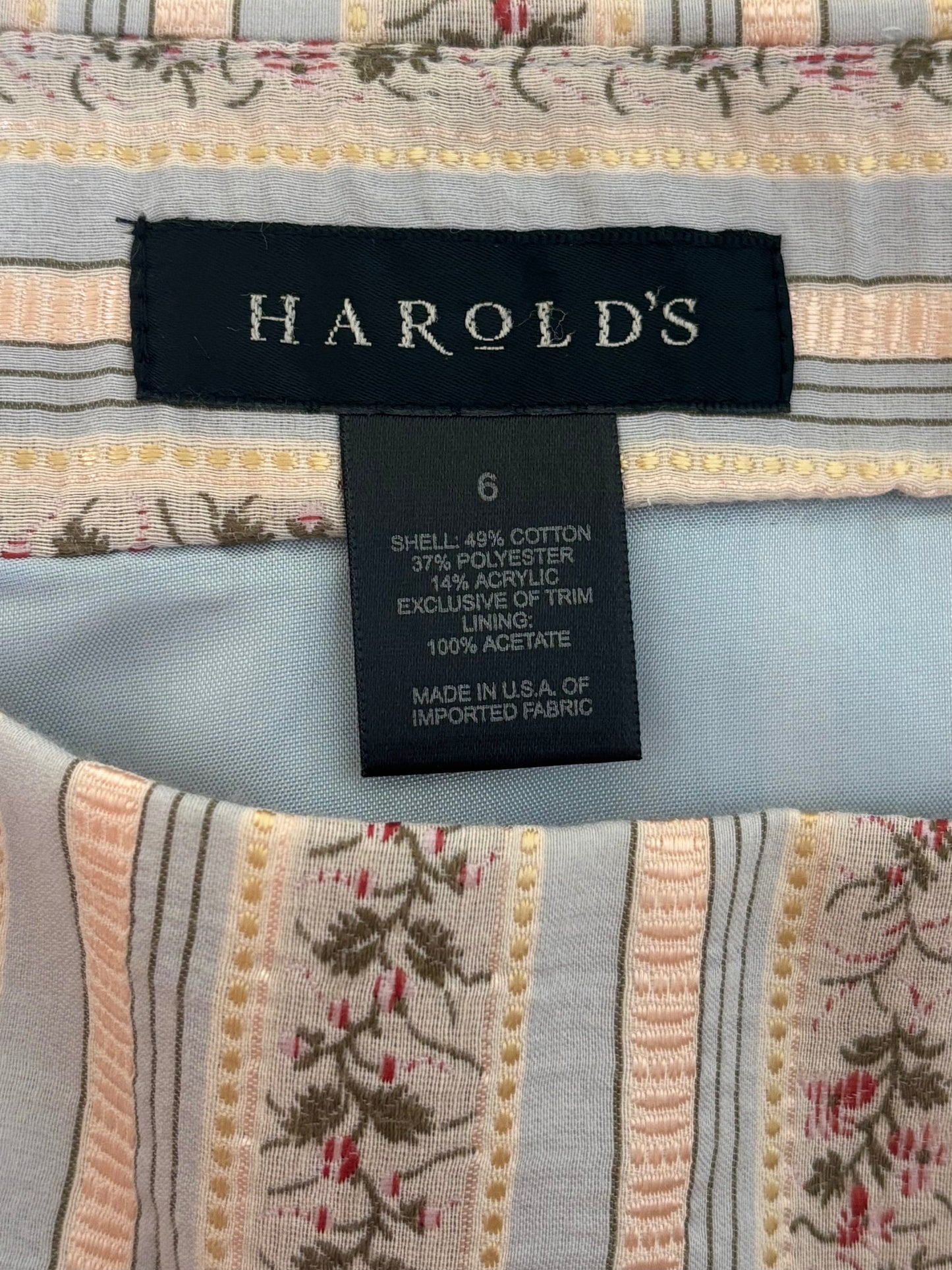 Floral striped upholstery skirt