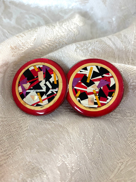 80s clip on earrings