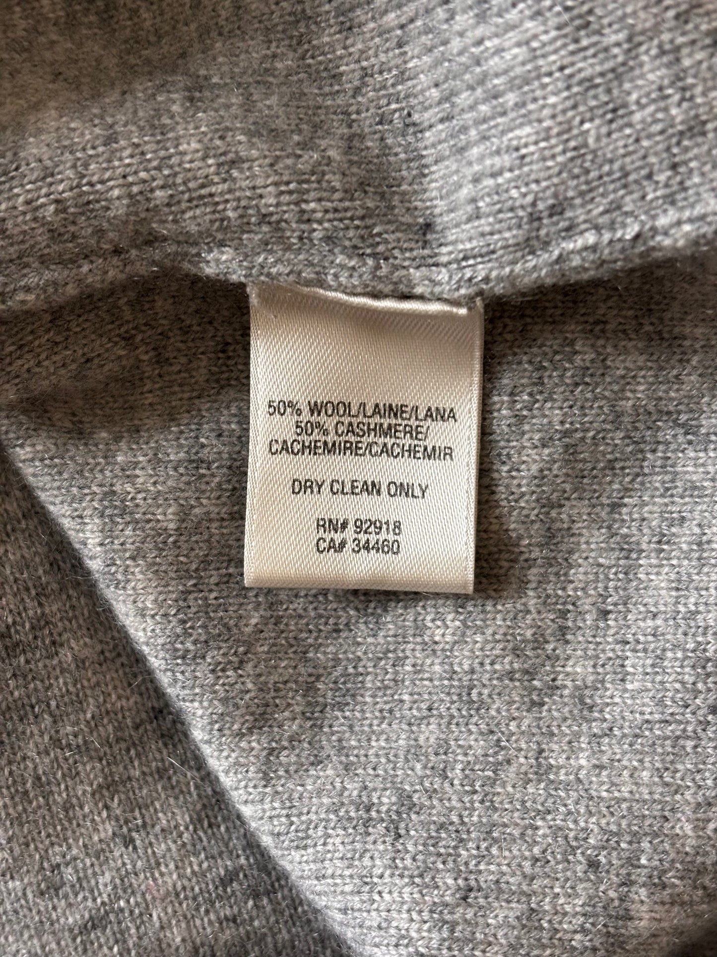 Grey striped wool and cashmere mini dress