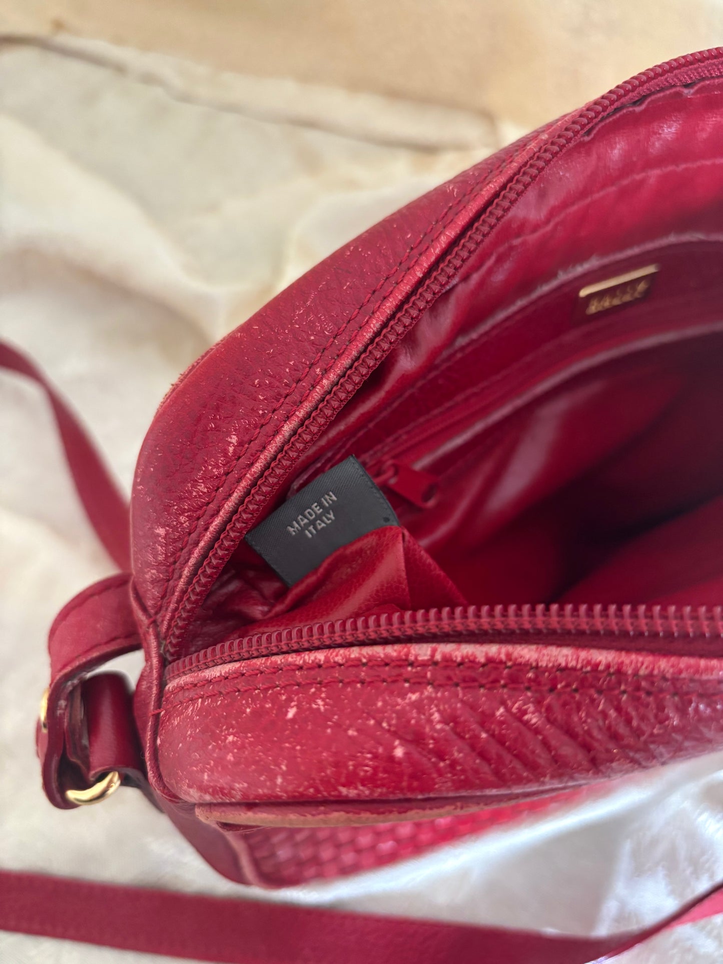 Bally woven leather crossbody