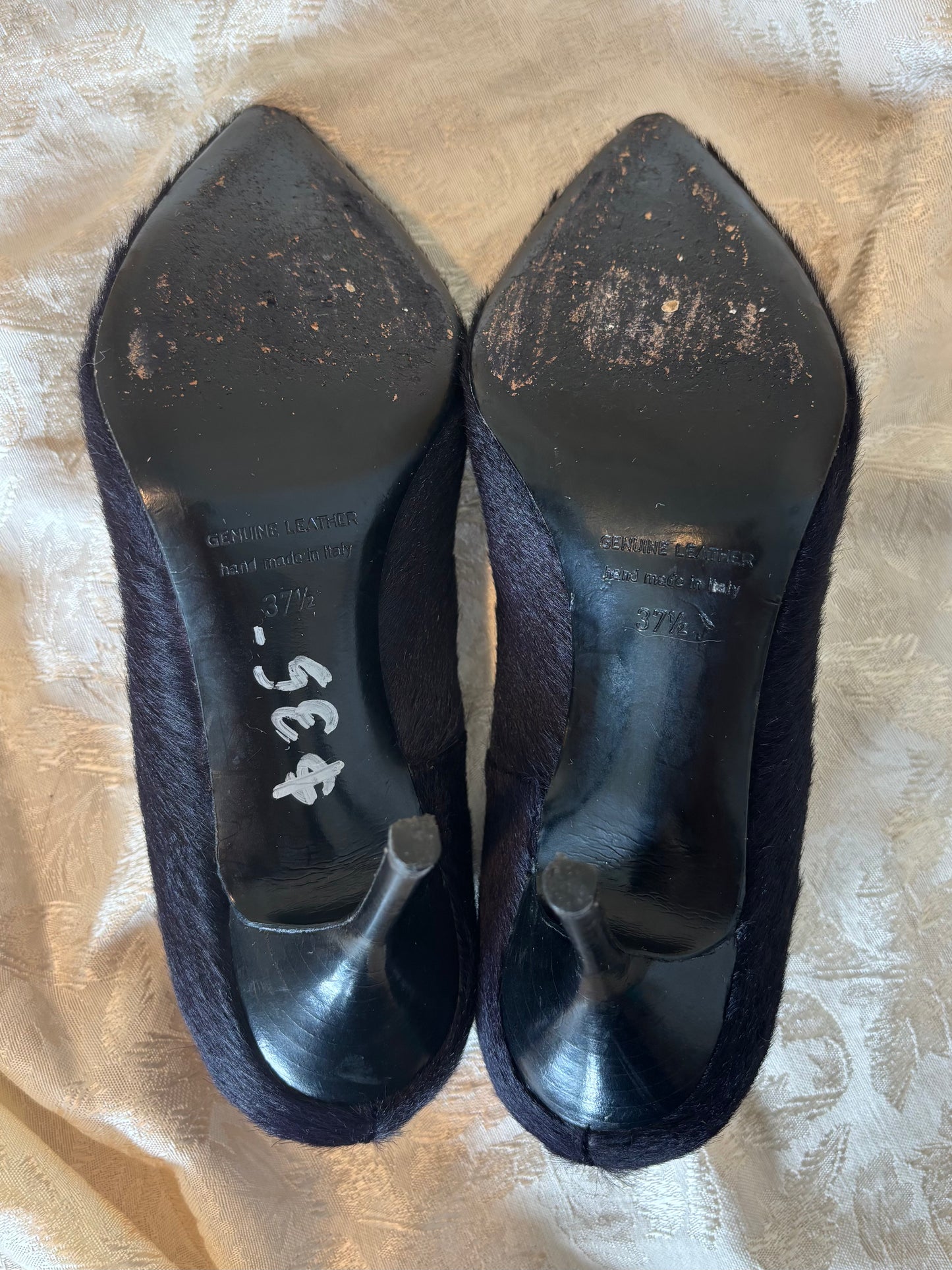 Pierre Hardy purple pony hair heels