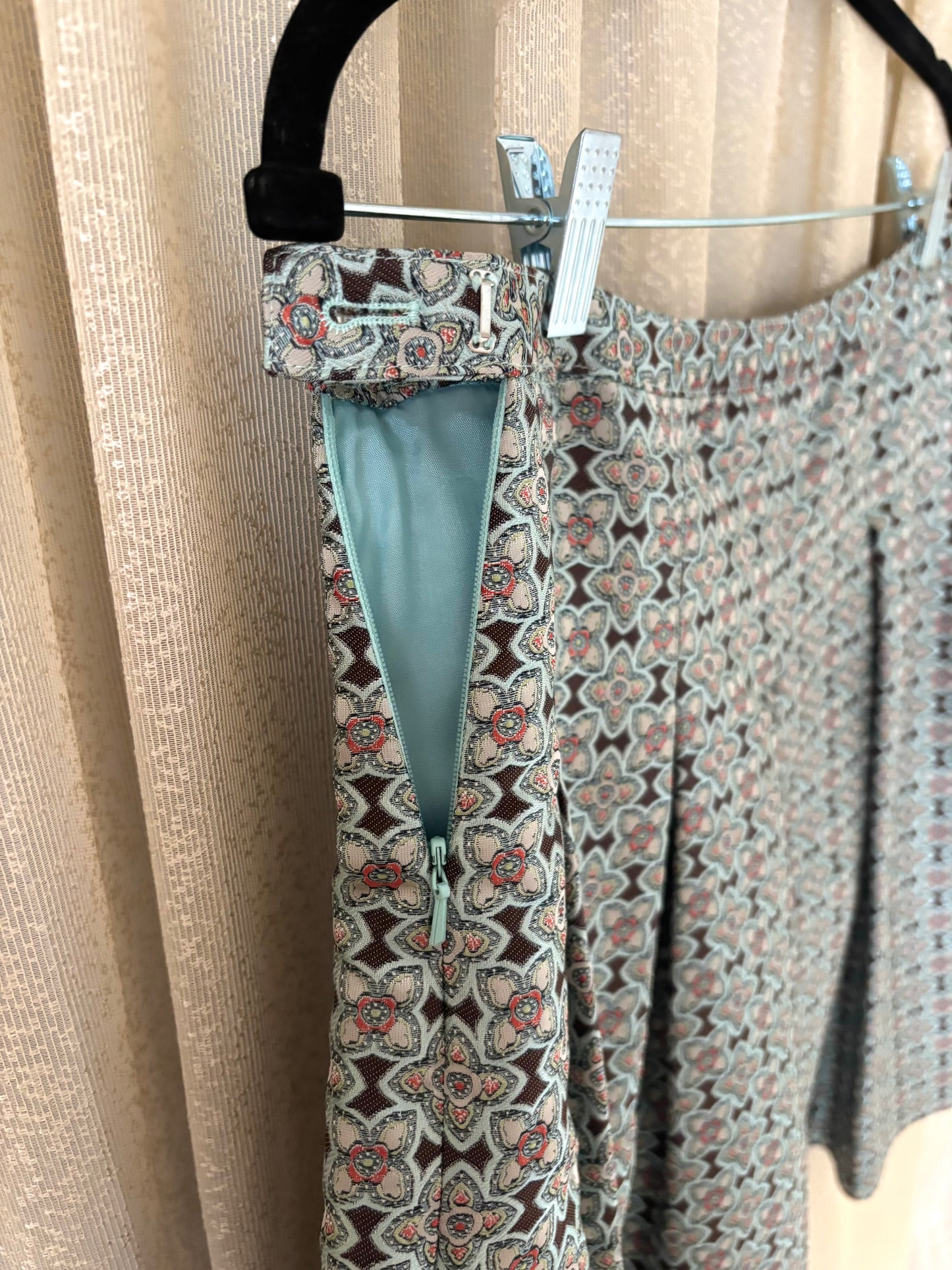 Silk patterned petticoat skirt