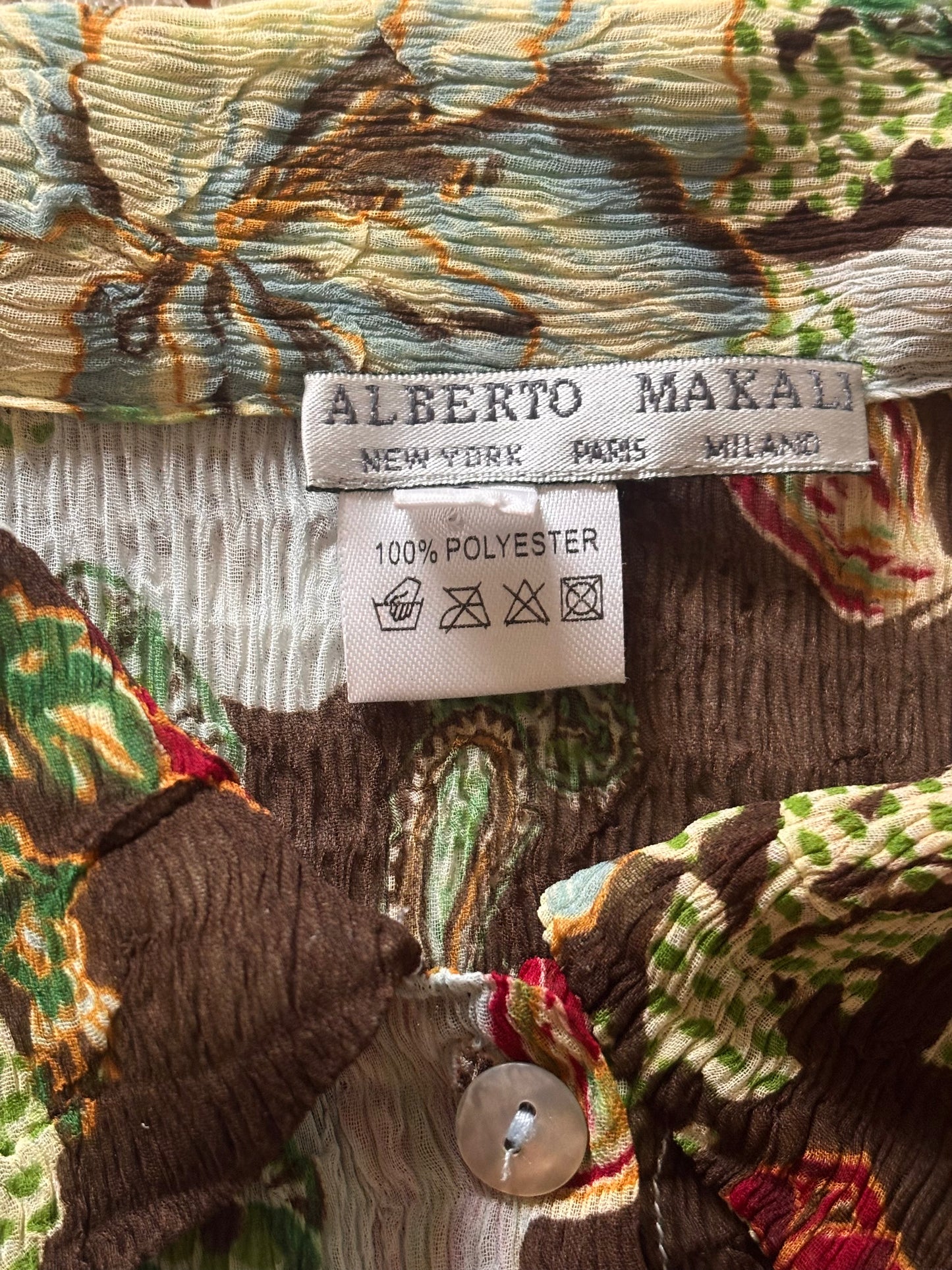 Alberto Makali floral pleated blouse