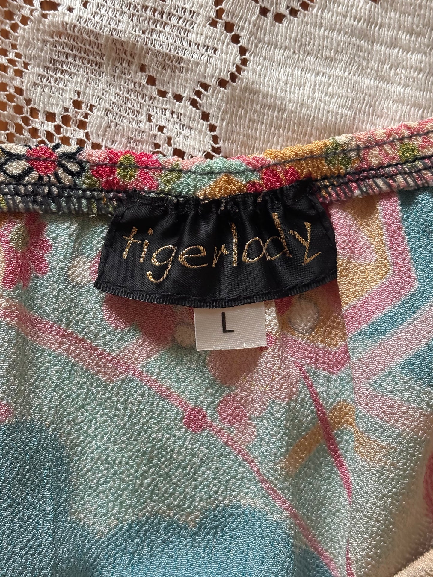 Japan-inspired print midi skirt