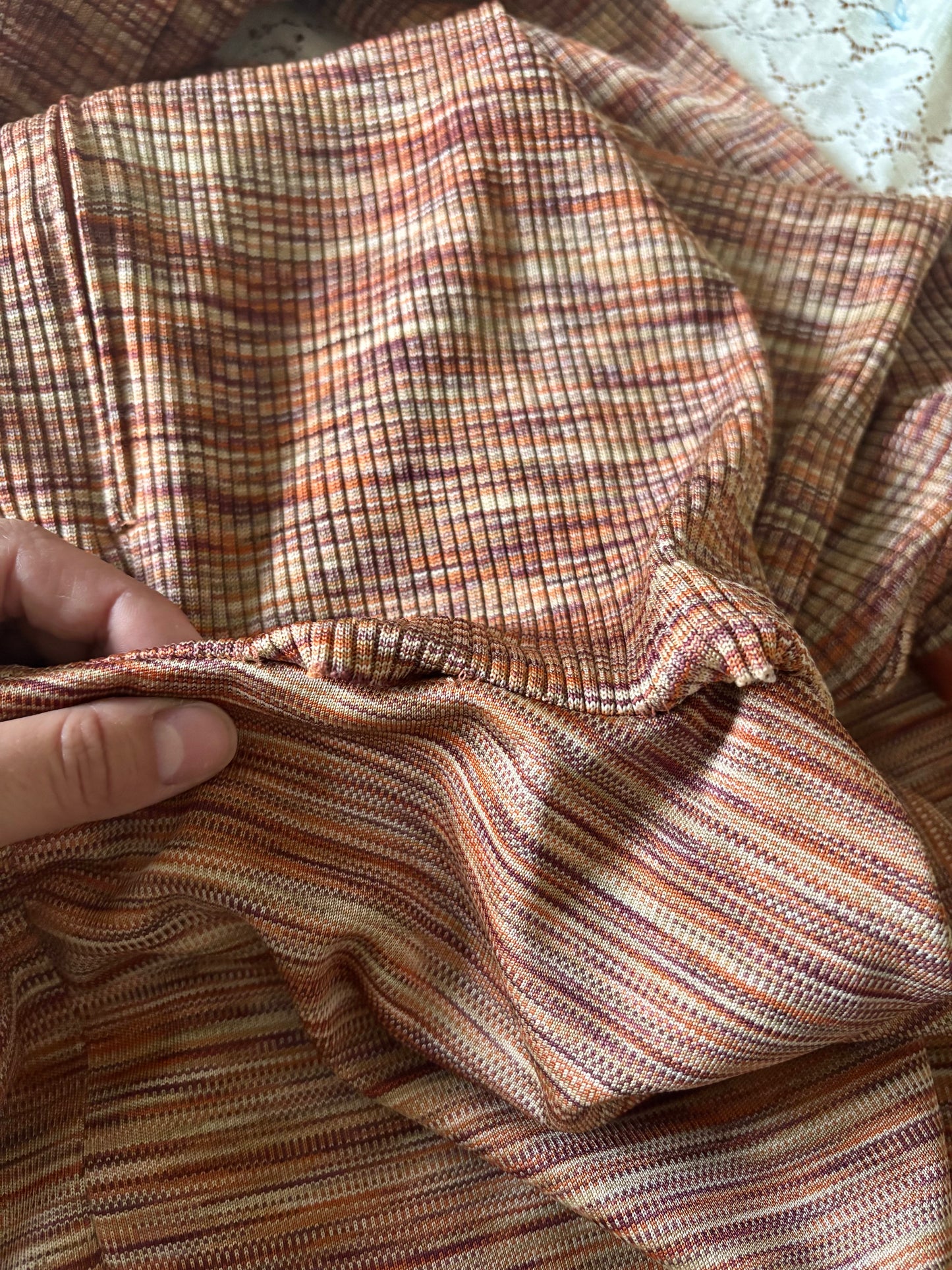 70s space-dyed knit dress