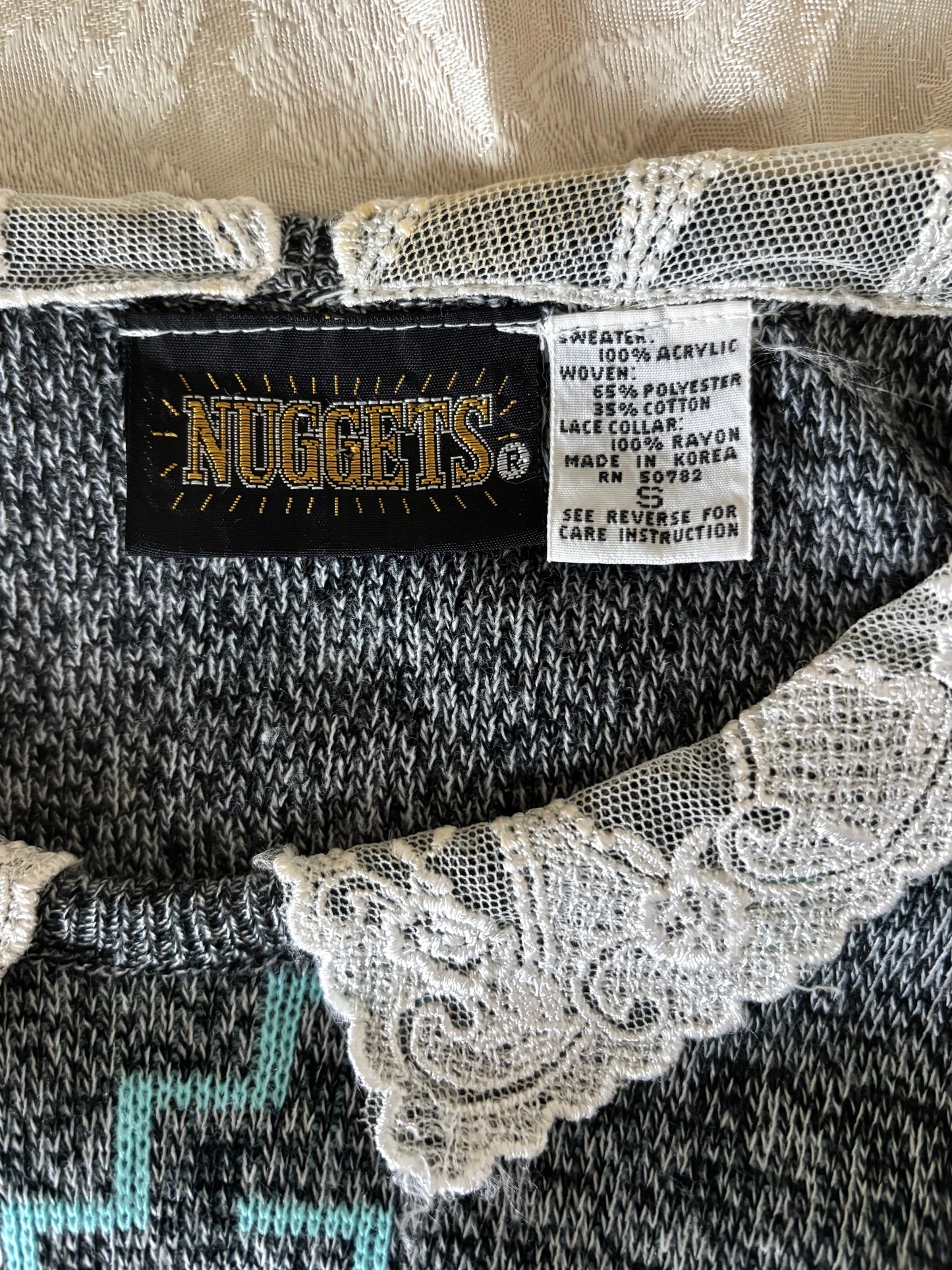 80s layered sweater blouse