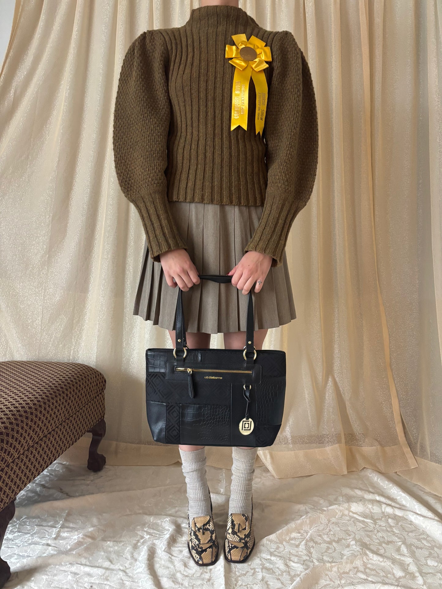 90s Liz Claiborne multimedia tote