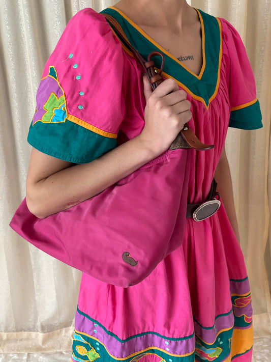 Dooney & Bourke pink nylon shoulder bag