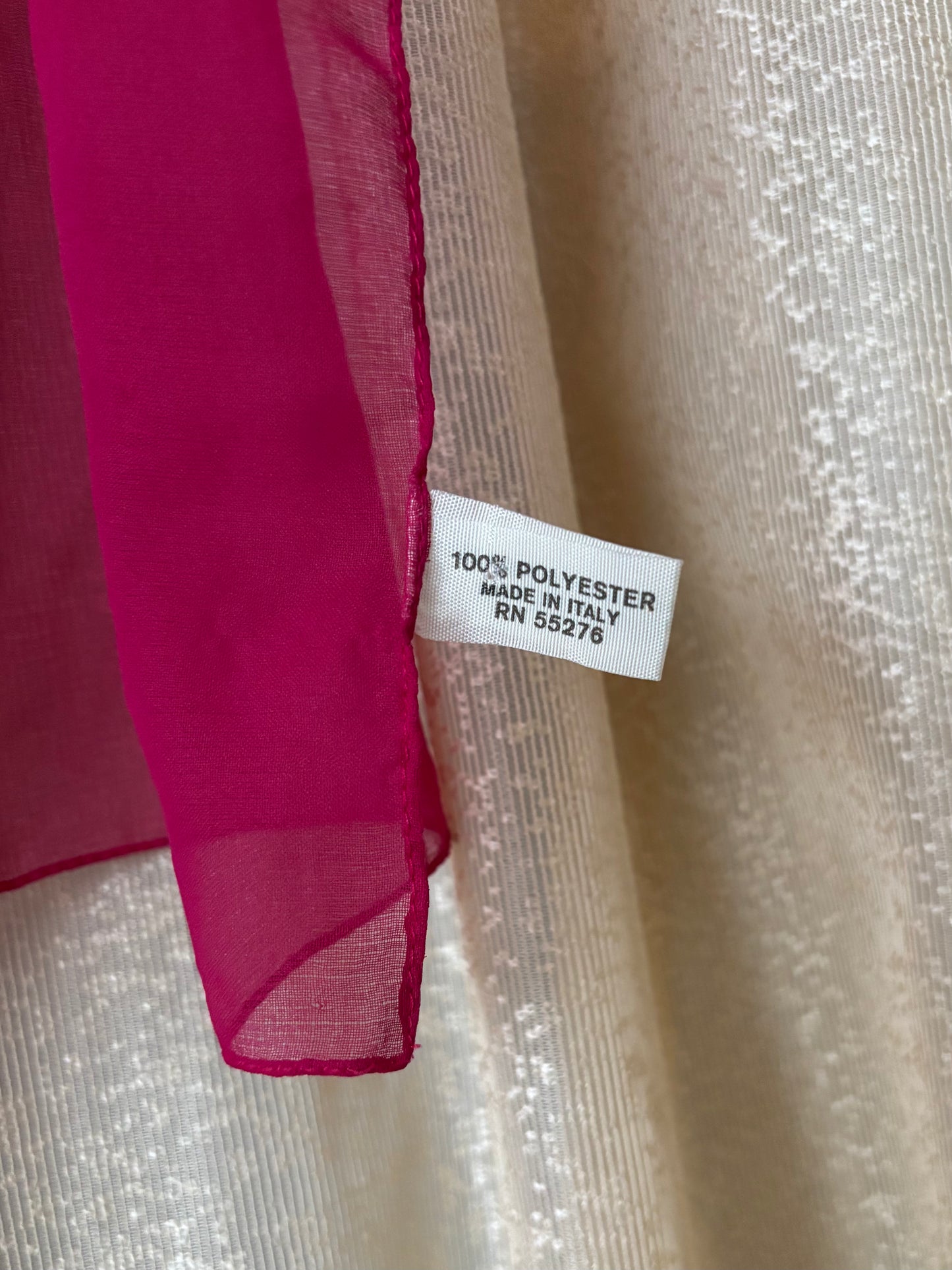 Sheer pink Italian scarf