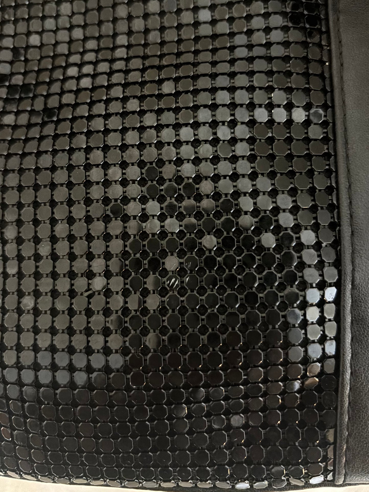 Black chainmail shoulder bag