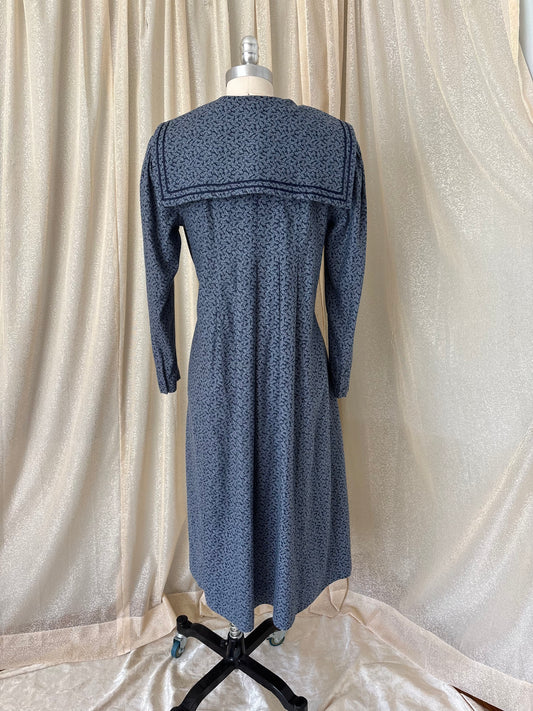 80s Laura Ashley cotton sailor collar dress