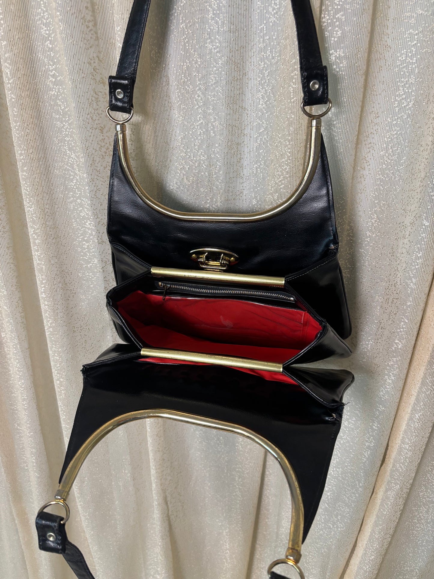 Vintage black leather purse