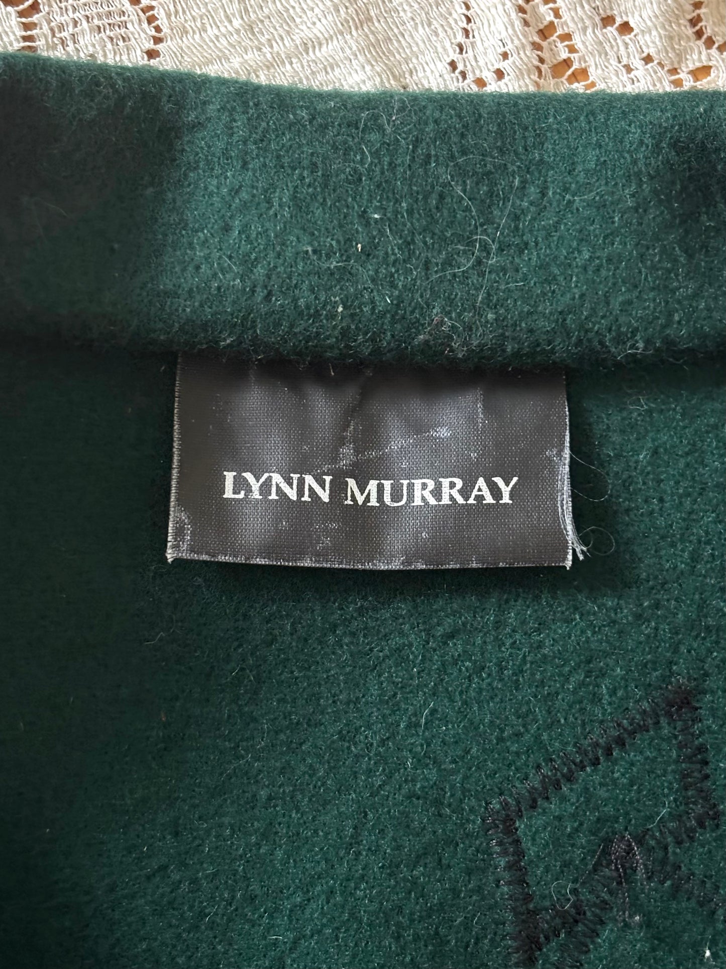 Wool geometric applique blazer jacket