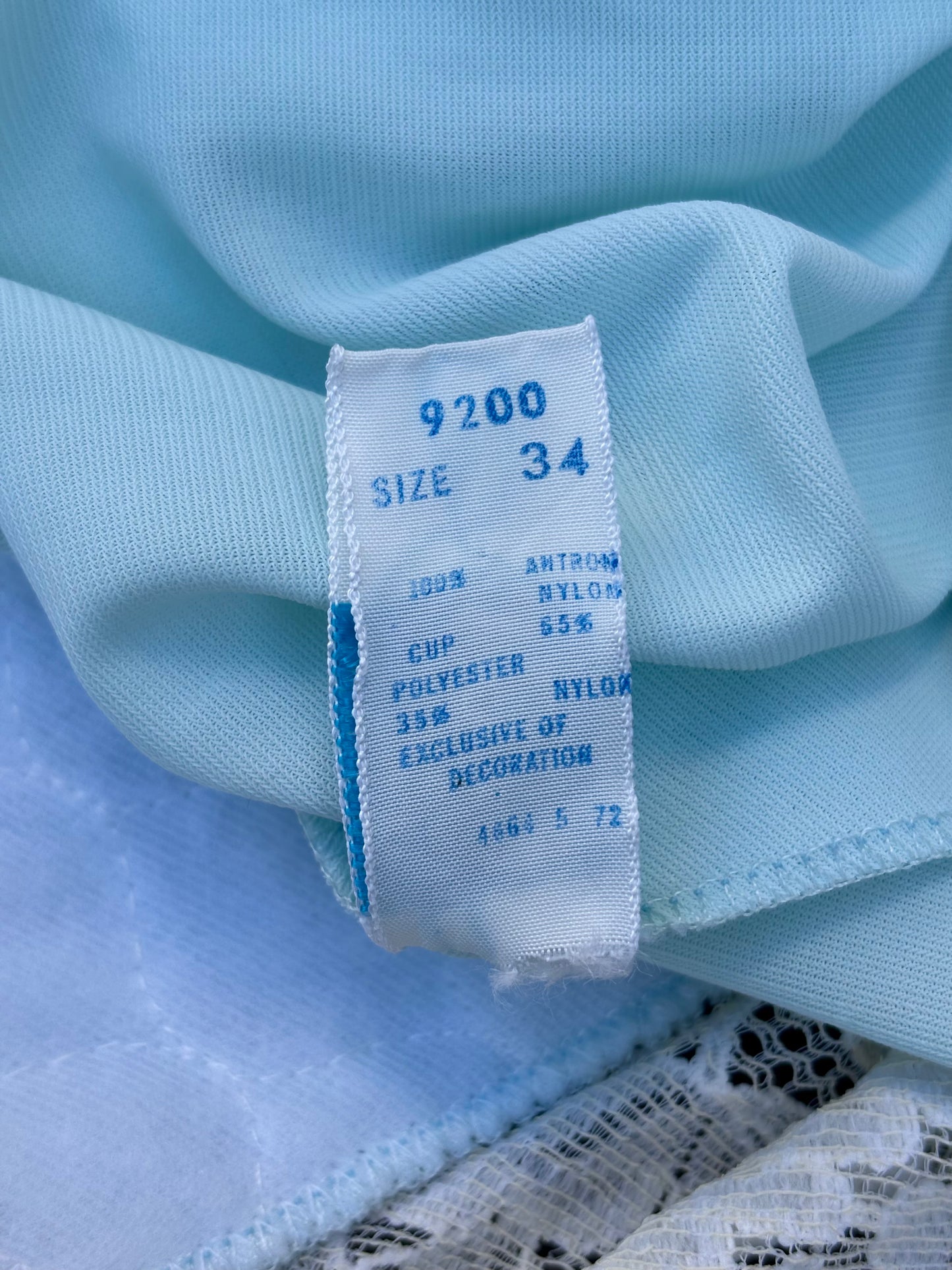 60s Olga Sleeping Pretty teal nightgown