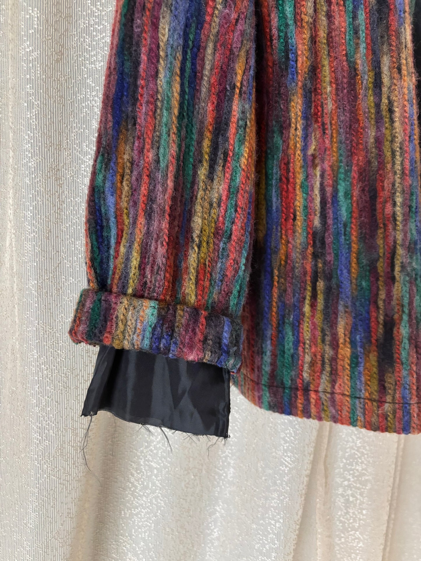 Multicolored stripe knit jacket