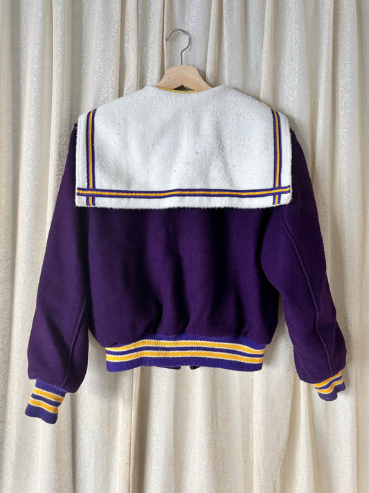 Vintage Butwin purple wool varsity jacket