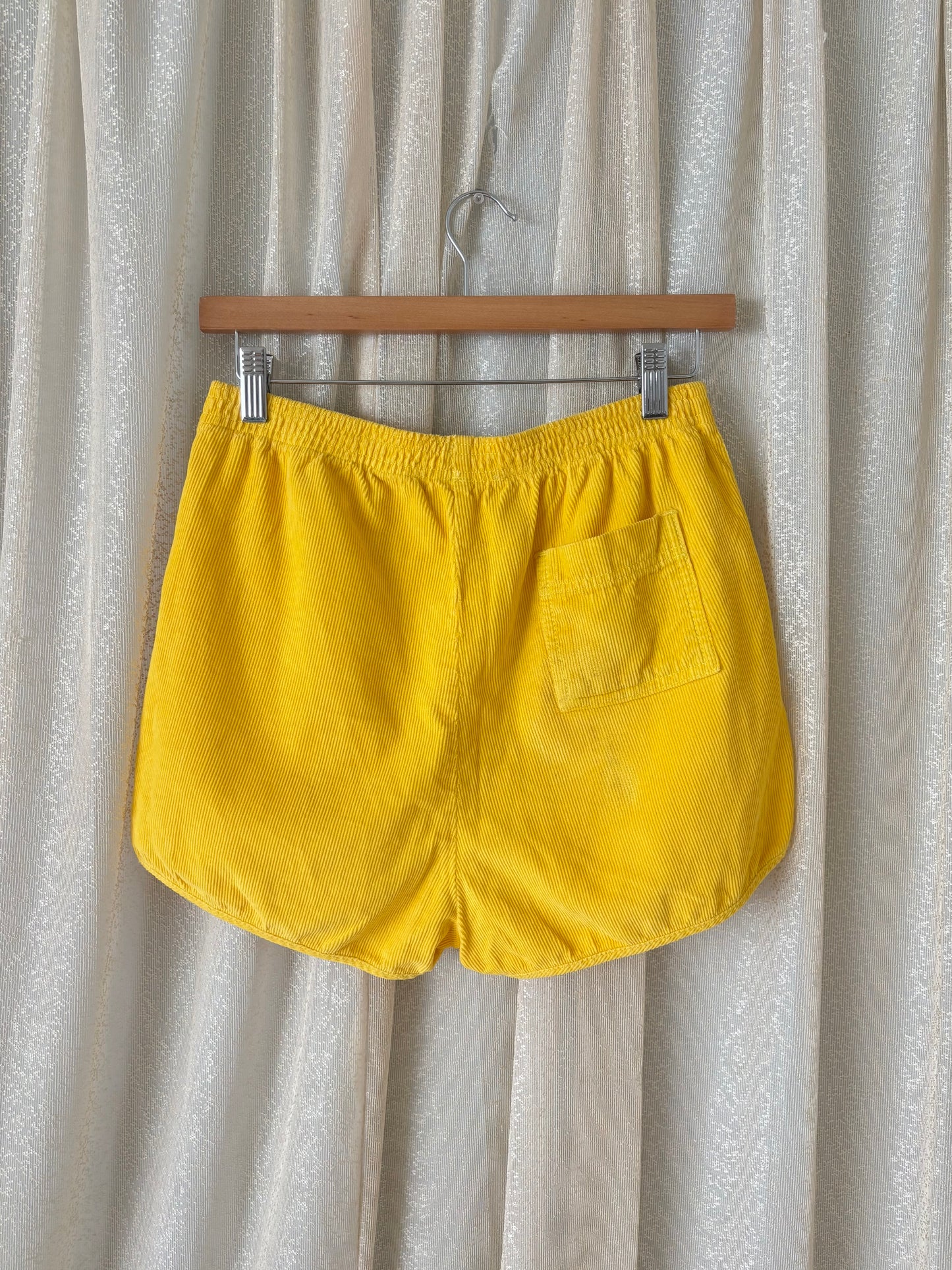 70s/80s cotton corduroy track shorts