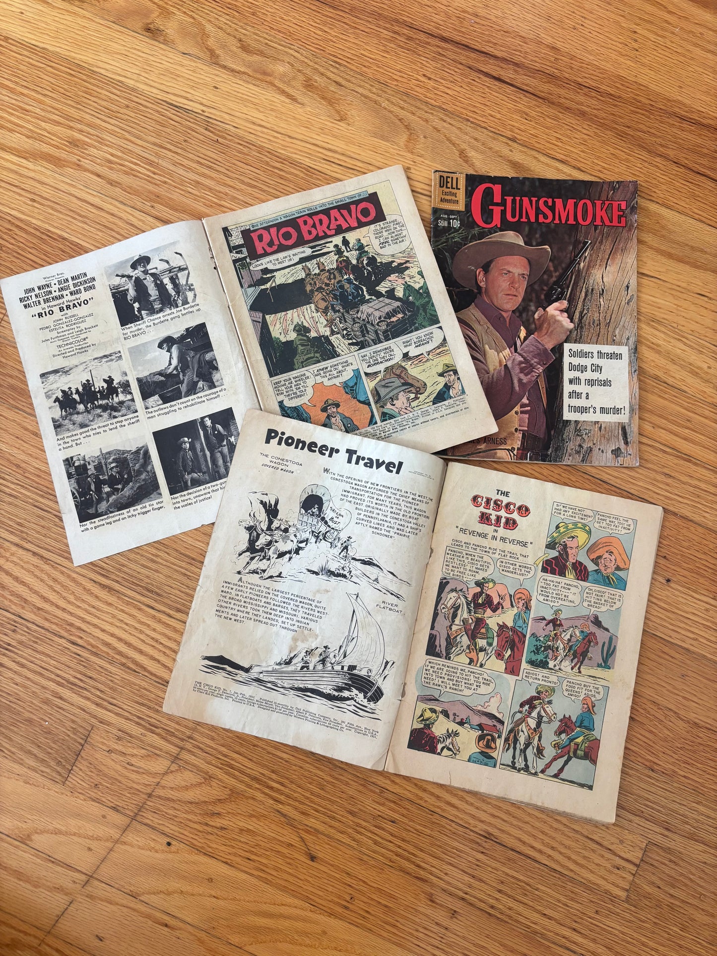 50s/60s Dell Western comics: The Cisco Kid, Rio Bravo, & Gunsmoke