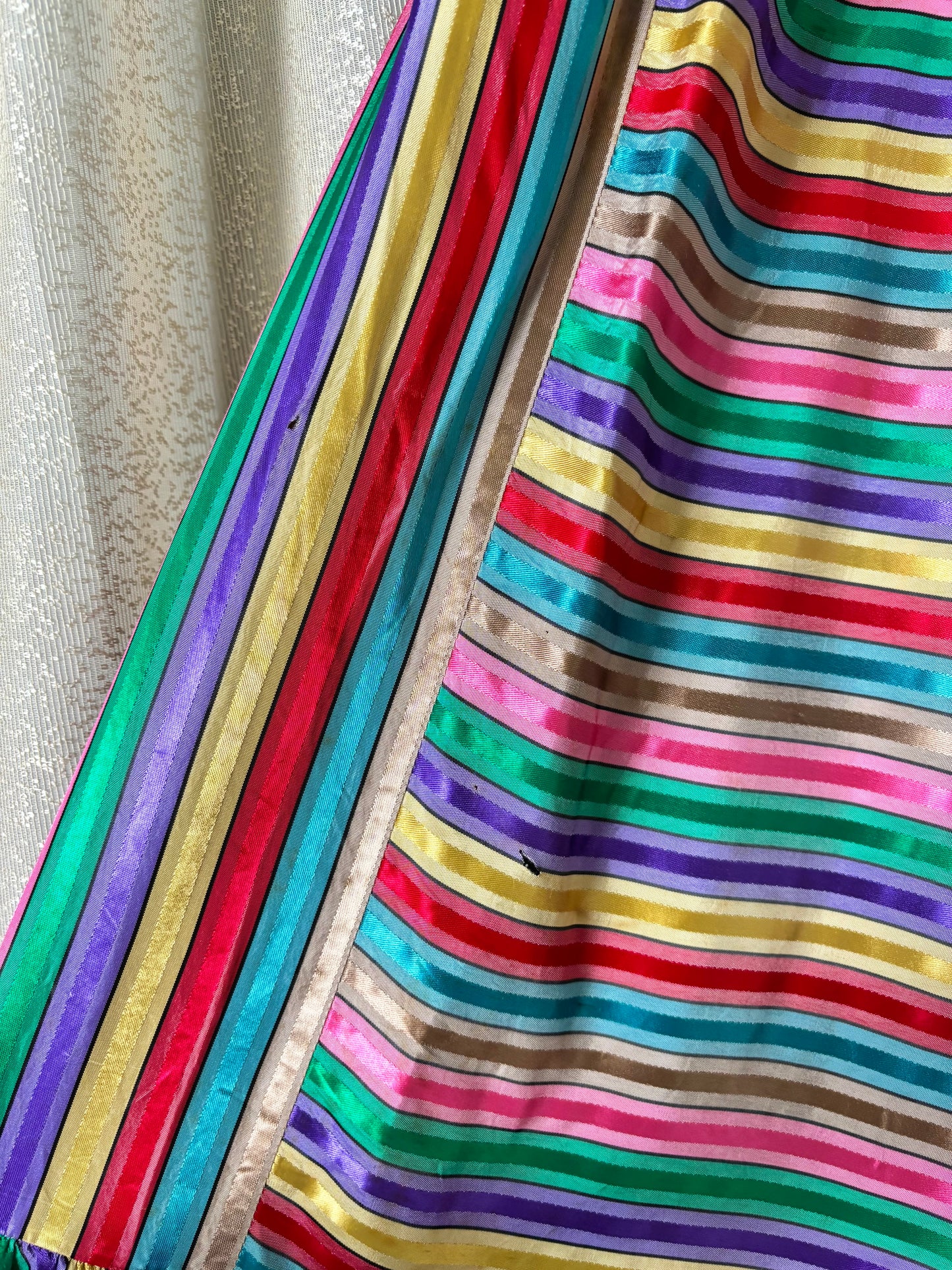 60s Joseph Magnin rainbow ribbon maxi skirt