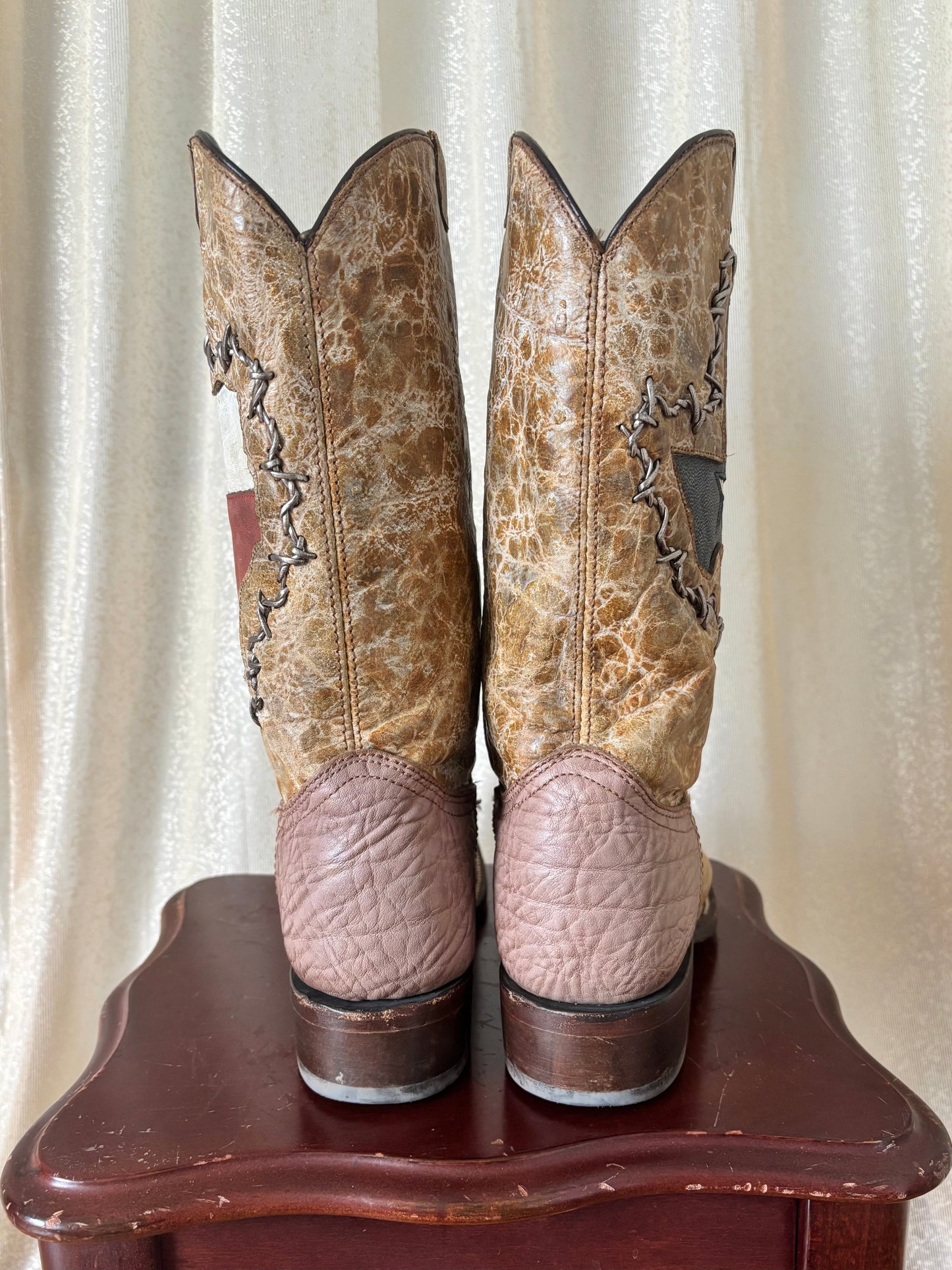 Texas Flag Shaft Western Corral boots