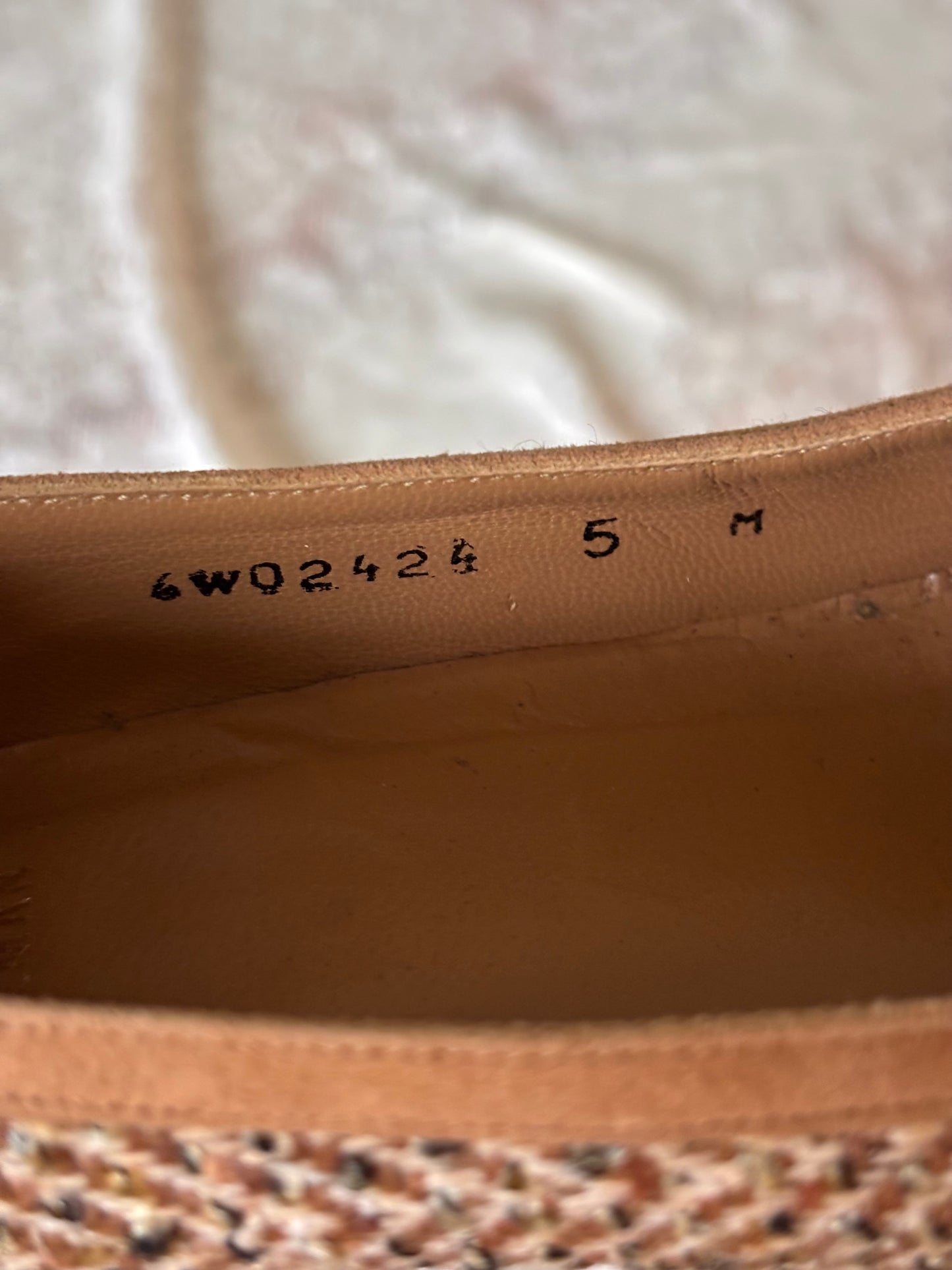 Stuart Weitzman tweed suede kitten heels