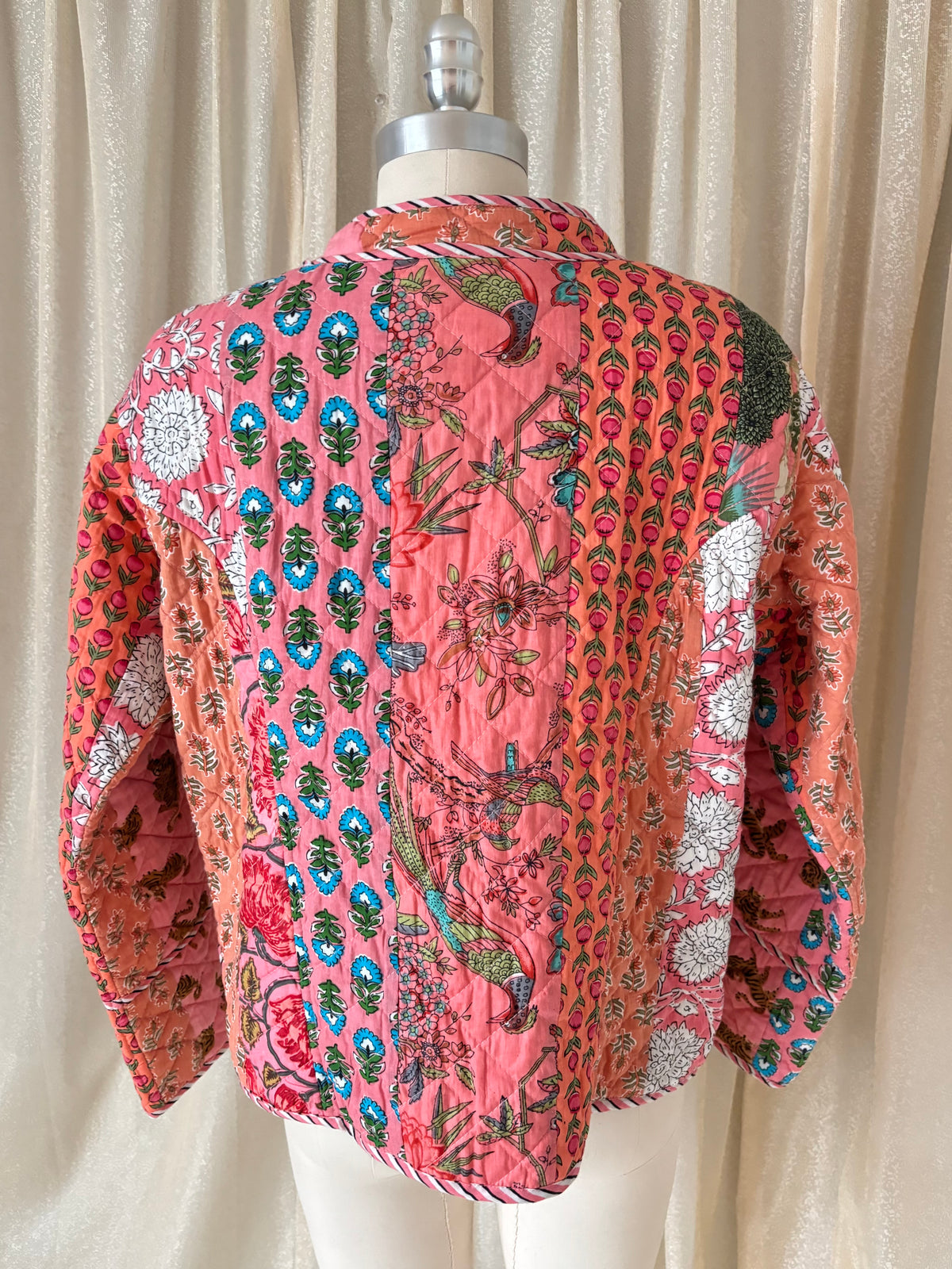 Vintage India cotton quilted patchwork jacket