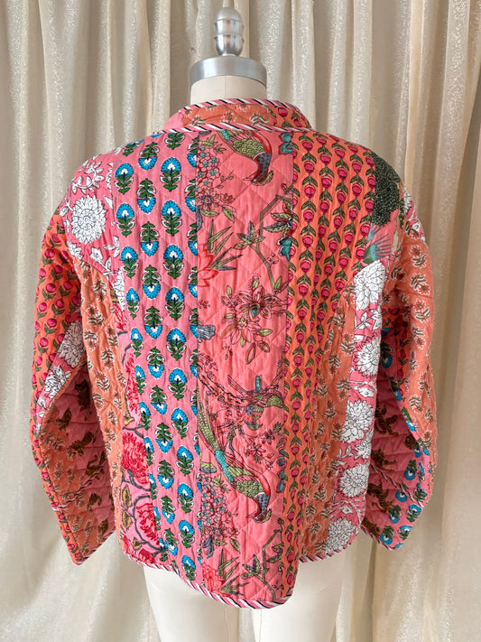 Vintage India cotton quilted patchwork jacket