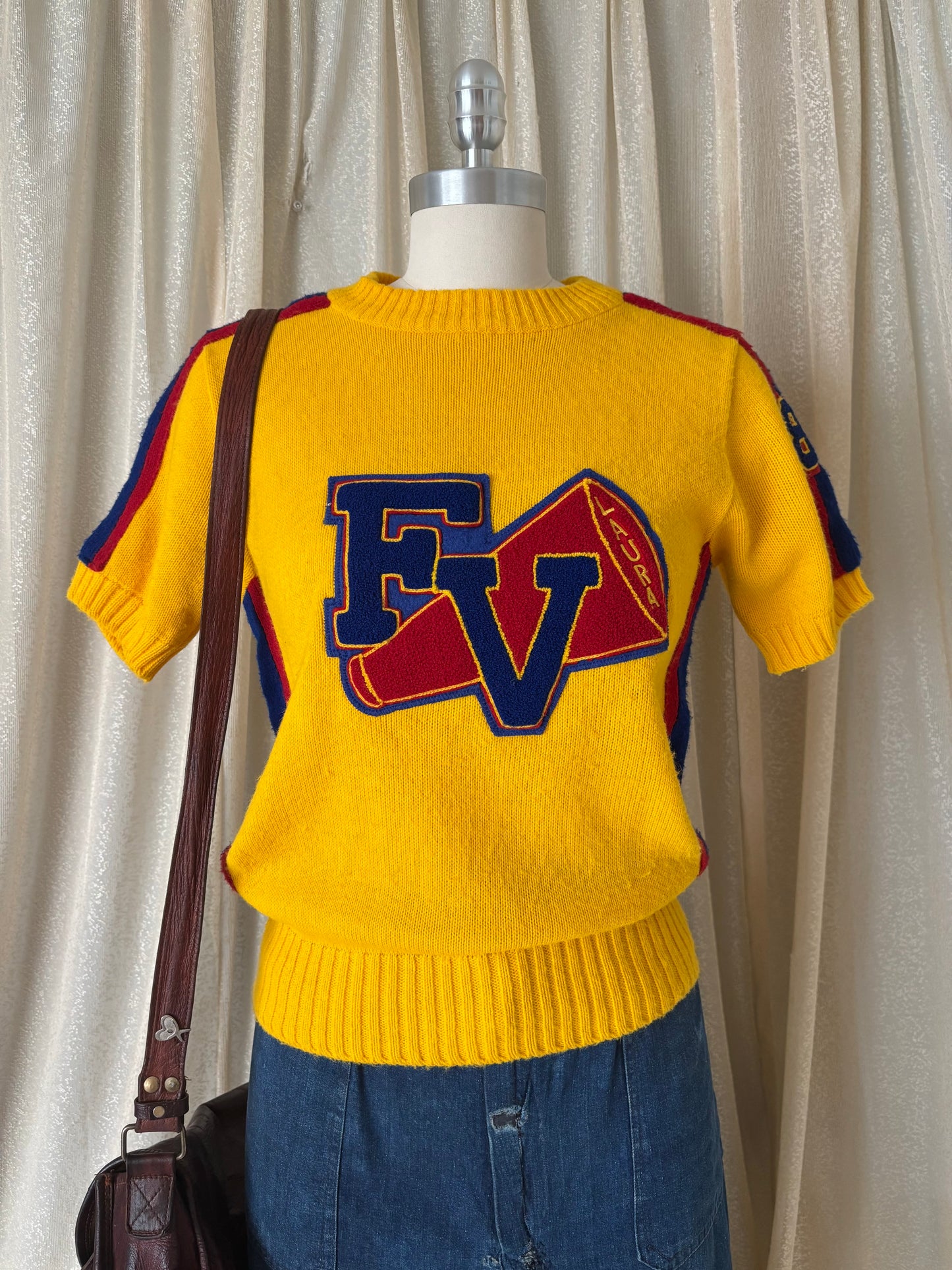 60s varsity cheerleader sweater
