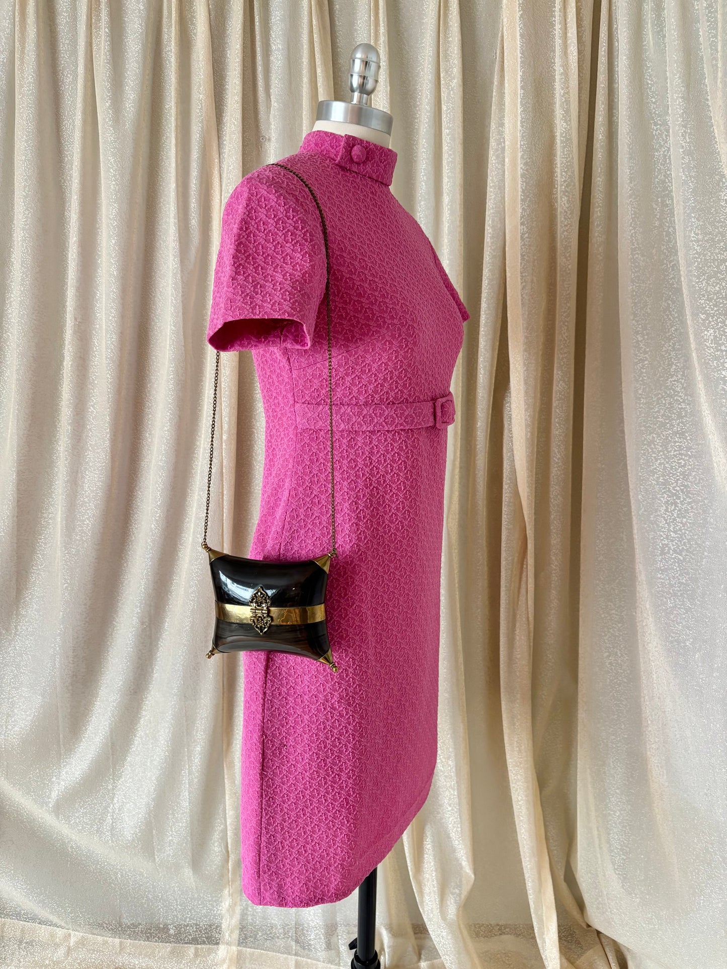 60s bubblegum pink mini dress