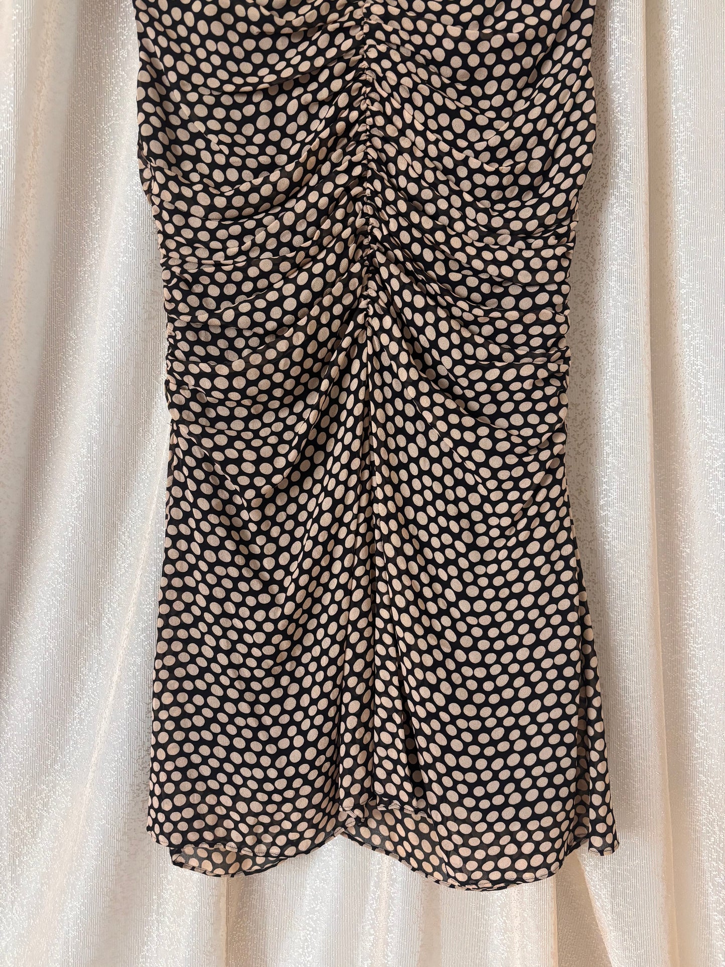 Banana Republic Georgette ruched polka dot dress