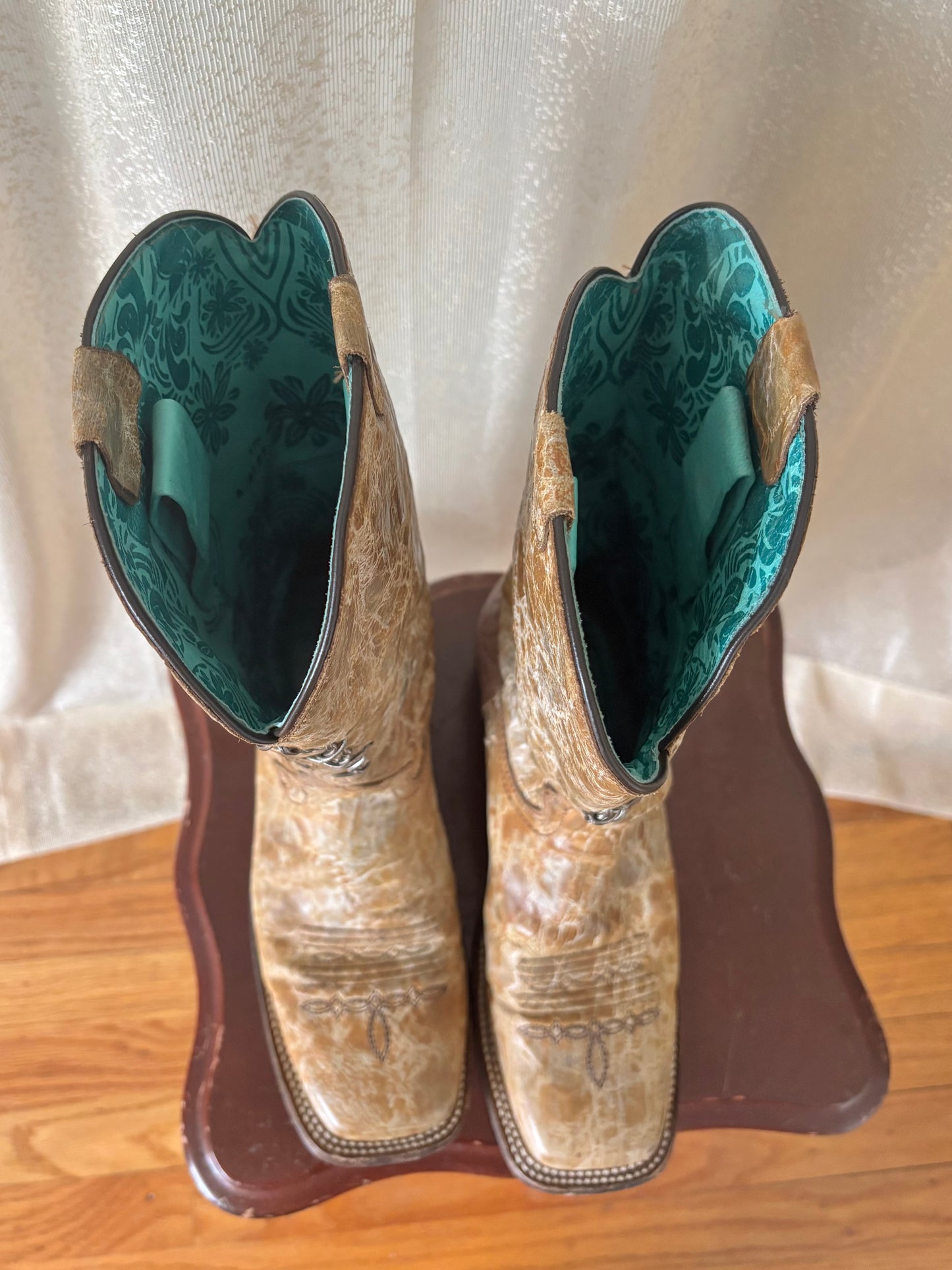Texas Flag Shaft Western Corral boots