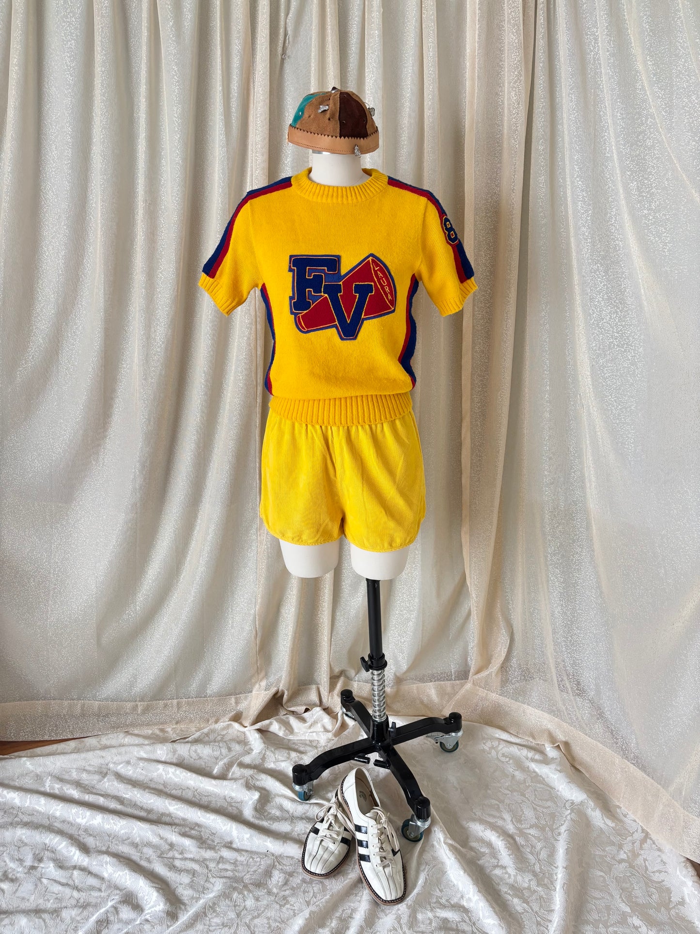 70s/80s cotton corduroy track shorts