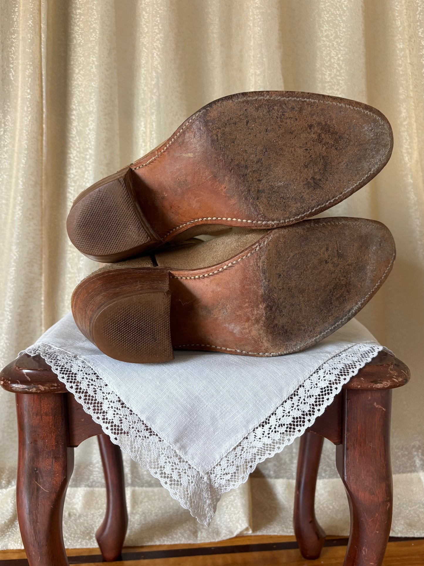 Vintage Frye suede western boots