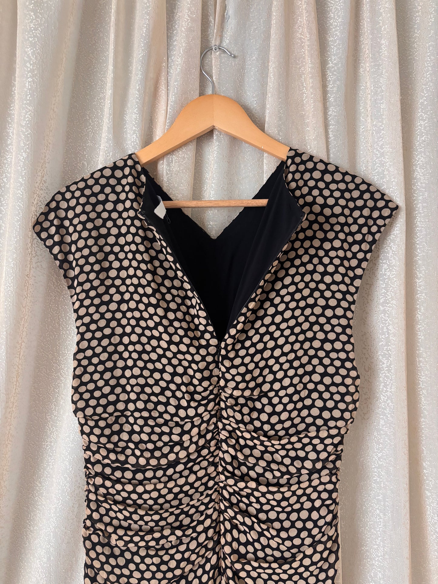Banana Republic Georgette ruched polka dot dress