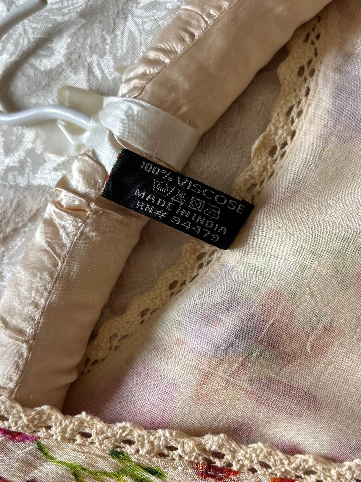Floral viscose gauze boho maxi dress