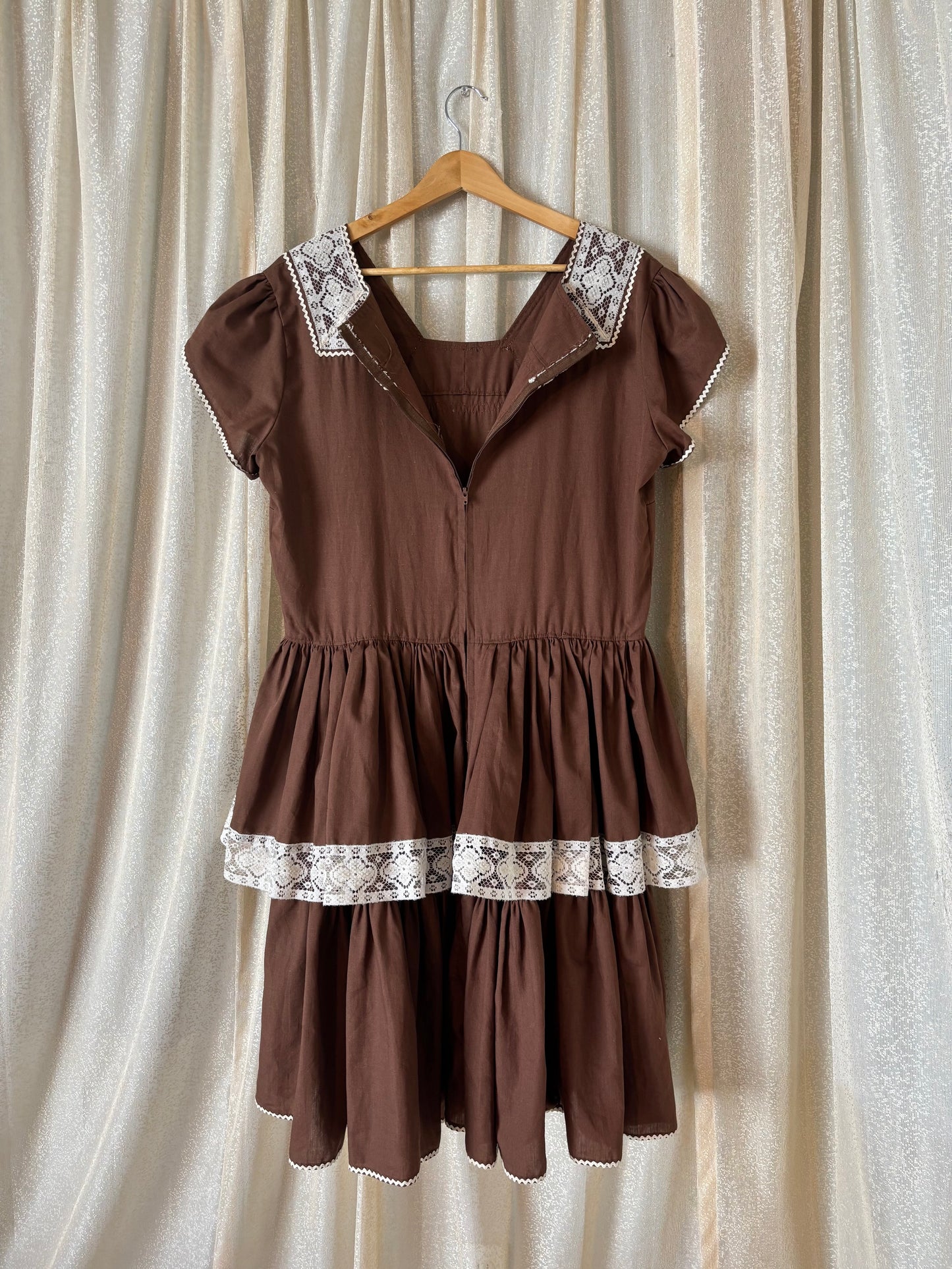 70s western square dance prairie dress