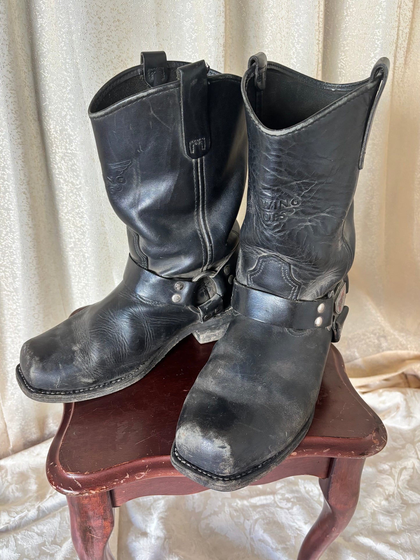 Vintage Red Wing 969 moto boots