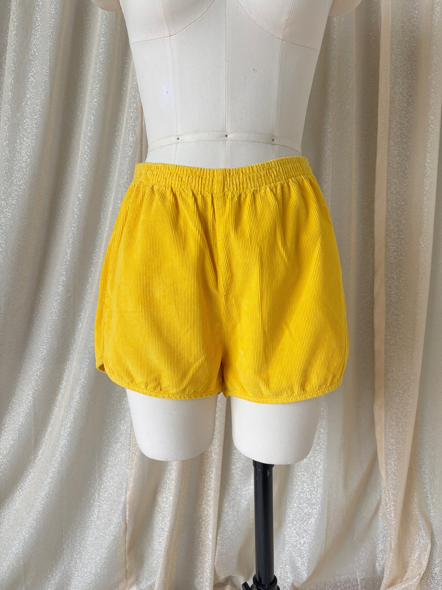 70s/80s cotton corduroy track shorts
